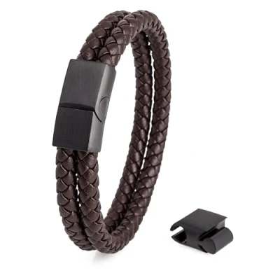 Abbildung von Akitsune Simplicitas Armband, Herren, Größe: 18cm, Black brown