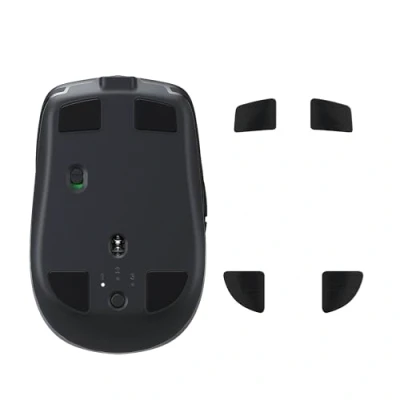 Abbildung von kwmobile Mouse Feet Sticker kompatibel mit Logitech MX Anywhere 2S Ersatz Glider Mausfüße passgenau Maus Glides in Schwarz