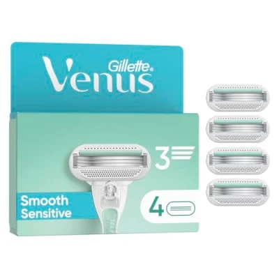 Abbildung von Gillette Venus Smooth Sensitive Damen Rasierklingen, 4 Ersatzklingen