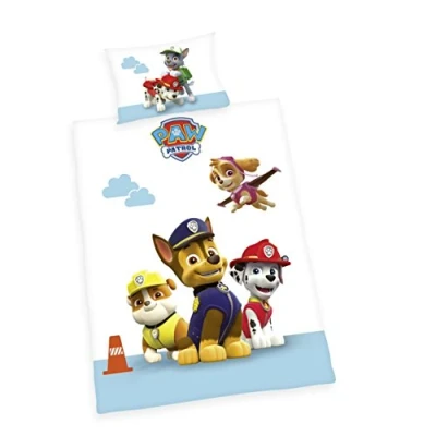 Abbildung von Herding PAW PATROL Kleinkinder Bettwäsche Set, Wendemotiv, Bettbezug 100 x 135 cm, Kopfkissenbezug 40 60 Baumwolle/Renforcé