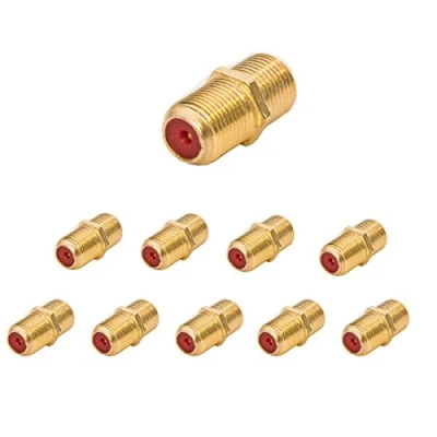Abbildung von Premium X 10x F Verbinder Buchse/Buchse für Stecker jeder Größe 4 8,2mm Koaxial Antennenkabel Sat Kabel