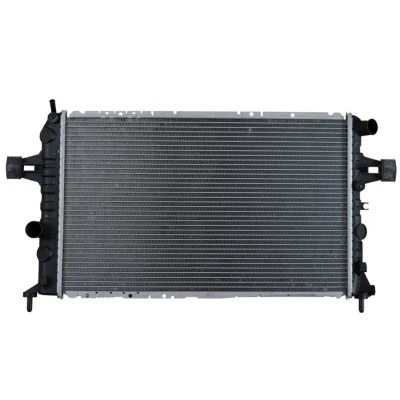 Abbildung von NRF EASY FIT 58177 Kühler, Motorkühlung Aluminium 600 366 42 mit Gummitülle Kühlrippen gelötet OPEL: Astra G CC, Zafira A