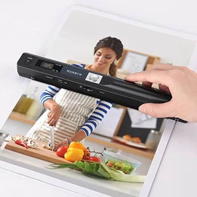 Abbildung von [Handscanner ] Auflösung s/w und Farbe MUNBYN Dokumentenscanner/Scanner Mobil / 900DPI Wireless Tragbarer A4 Scanner mit Karte JPG PDF Format 16G Micro SD Schwarz