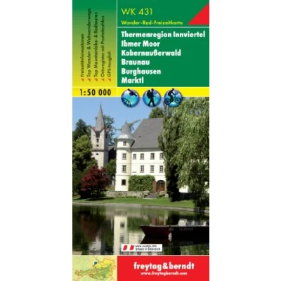 Abbildung von Freytag Berndt Wanderkarten, WK 431, Thermenregion Innviertel Ibmer Moor Kobernaußerwald Braunau Burghausen Marktl Maßstab 1:50.000