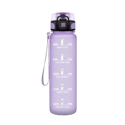 Abbildung von HoneyHolly Trinkflasche Sport, 500ml Auslaufsicher Kunststoff, Wasserflasche, Kohlensäure Geeignet, Sportflasche für Fahrrad, Kinder, Schule, Fitness, Yoga, Blue Purple