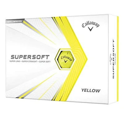 Abbildung von Callaway Supersoft Golfbälle 12er Packung für ein unschlagbares Spielgefühl und Langlebigkeit