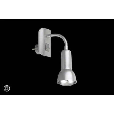 Abbildung von Briloner Steckerleuchte, Steckerlampe, Steckerspot, E14, 25 Watt, Flexarm, titanfarbig