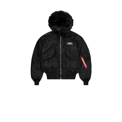 Abbildung von Alpha Industries 45P Hooded Custom Winterjacke, Herren, Größe: Medium, Black