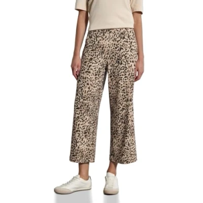 Abbildung von Street One Studio Culotte IM Leolook Stoffhose, Damen, Größe: 36x26, Braun
