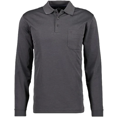 Abbildung von Ragman Herren Softknit Polo Langarm XL Schiefer