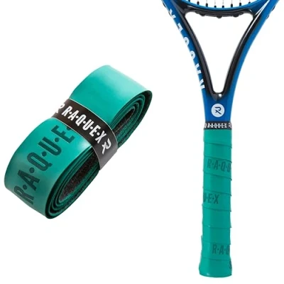 Abbildung von Raquex Enhance Ersatz Griffband: Griffband geeignet für Tennis , Padel, Badminton und Squashschläger. 14 Farben. Hochwertiges, selbsthaftendes Tennisschläger (Dunkelgrün, 1 Griffband)
