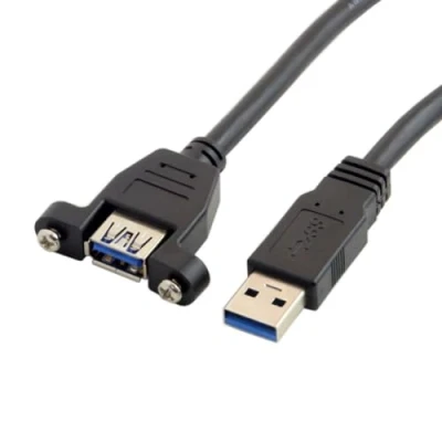 Abbildung von chenyang USB 3.0 Stecker zu Buchse Verlängerungskabel mit Panel Montageschrauben 0.5M
