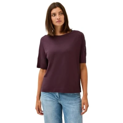 Abbildung von Cecil MIT Knopfdetail Tshirt print, Damen, Größe: Medium, Rot