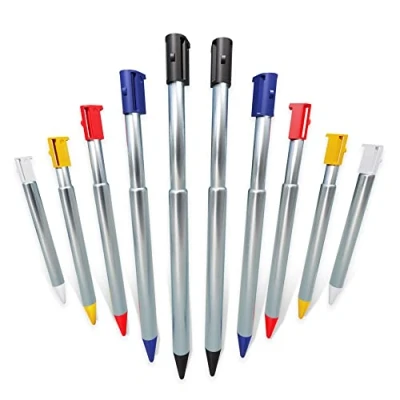 Abbildung von subtel 10x Set Touchpen ausziehbar, kapazitiv: Ersatzstift für Nintendo 3DS Stift Halterung + Bildschirm, Touch Display Eingabestift, Stylus Pen Touchscreen Touchstift Bedienstift Teleskopstift