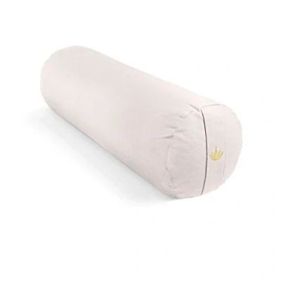 Abbildung von Lotuscrafts Yogarolle für Yin Yoga Ø24 cm Rolle mit Dinkelfüllung Waschbarer Bezug aus Baumwolle Bolster Restorative GOTS Zertifiziert