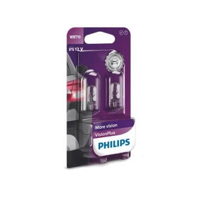 Abbildung von Philips 12040VPB2 Glassockellampe WBT10, 2 er Set Blister