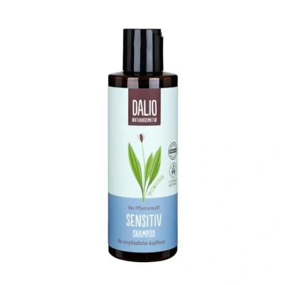 Abbildung von DALIO Sensitiv Shampoo 1x 200 ml Flasche für empfindliche Kopfhaut mit Bio Pflanzensaft Spitzwegerich und Aloe Vera Saft zertifizierte vegane Naturkosmetik