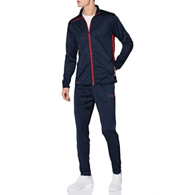 Abbildung von Uhlsport Herren Essential Classic Trainingsanzug, Marine 14/rot, S EU