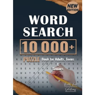 Abbildung von Word Search Book for adults (10,000+ Words): Puzzle Adults, Teens &amp; Seniors with Full Solutions. Find Games Activity