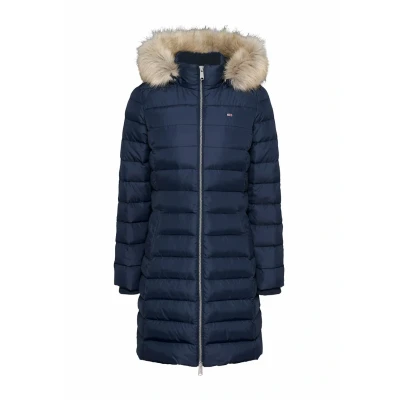 Abbildung von Tommy Jeans Essential Daunenmantel, Damen, Größe: XXS, Dark night navy