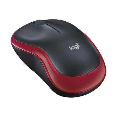 Abbildung von Logitech Maus »M185 RED EWR2«, kabellos