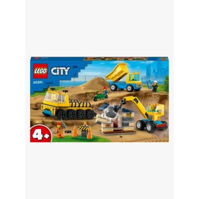 Abbildung von LEGO City 60391 Baufahrzeuge Und Kran Mit Abrissbirne