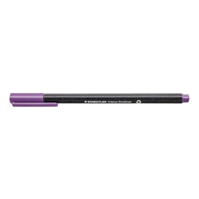 Abbildung von STAEDTLER 334 68 Fineliner triplus (ergonomische Dreikantform, hohe Qualität, superfeine Spitze, Linienbreite 0,3 mm, Set mit 10 Stück) flieder