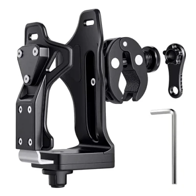 Abbildung von Flaschenhalter Fahrrad verstellbar für 7 10cm Flaschen Universal Getränkehalter 360 drehbar Trinkflaschenhalter mit Diebstahlschutz Lenker Rahmen MTB Rennrad Kinderfahrrad Roller