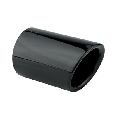 Abbildung von L&amp;P A293 1 Auspuffblende Endrohrblende Schwarz Chrom Edelstahl poliert kompatibel mit A1 8X A3 8P 8V Golf 6 VI 7 VII Polo 6R Beetle Sportsvan Plug&amp;Play Endrohrblenden Auspuff Blende 65mm Endrohre