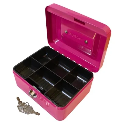 Abbildung von Geldkassette 15,24 cm pink