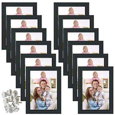 Abbildung von Giftgarden 12 Stück Bilderrahmen Set 13x18 cm für 18x13 Fotos und Bilder, Schwarz Fotorahmen Collage, Wand oder Tischaufsteller Geschenk Freund