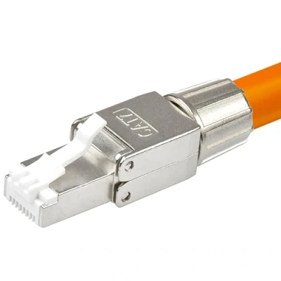 Abbildung von VESVITO CAT 7 RJ45 Stecker 10 GBit/s Netzwerkstecker werkzeuglos PoE für CAT8 CAT7A CAT7 CAT6A Netzwerkkabel, Verlegekabel, Installationskabel, AWG 22 24, LAN Kabel Crimpstecker