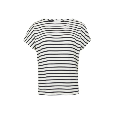 Abbildung von s.Oliver Tshirt print, Damen, Größe: 48, Weiß marine
