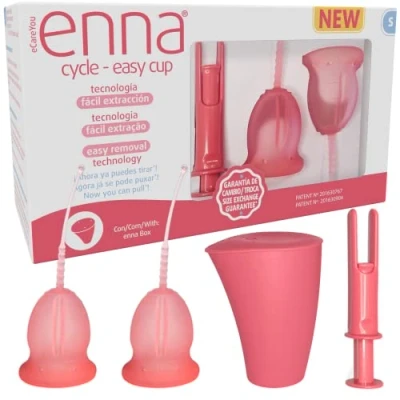 Abbildung von enna Cycle EASY Größe S 2 Montagebecher + Applikator Sterilisator und Transportbox