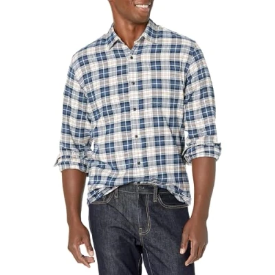 Abbildung von Amazon Essentials Herren Langarmhemd aus Flanell (in Übergröße erhältlich), Mehrfarbig Check Plaid, XL
