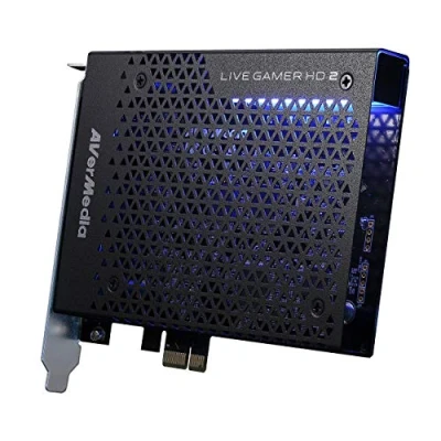 Abbildung von AVerMedia Live Gamer HD 2 GC570, Full 1080p60, PCIe Capture Karte, Plug and Play, für Desktop PC, Streaming zu YouTube und Twitch, Xbox One X/S, PS4, PS5, Blau