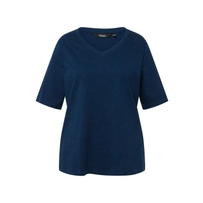 Abbildung von Ulla Popken Damen T Shirts, Dunkelblau, 50 52