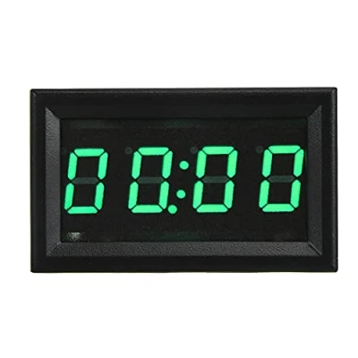 Abbildung von für Digitale Autouhr Auto Uhr Digital Elektronische Armaturenbrett Zeit 4.5 30V LED Leuchtende Zubehör Dekoration LKW Boote(Grün)