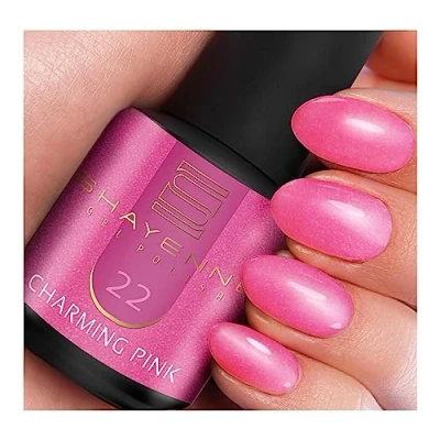 Abbildung von SHAYENNE Shellac Gel Nagellack 15 ml für UV LED Lampe 22 Charming Pink Rosa MADE in GERMANY Polish for Nail Lamp Nagel Lack Gellack