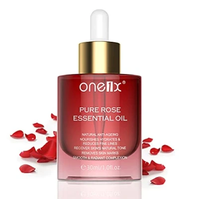 Abbildung von Rose Oil,100% reines Rosenöl zur Gesichts und Hautpflege, Anti Aging Falten, Perfekt für Aromatherapie, Körpermassage, Entspannung 30ml Ätherisches