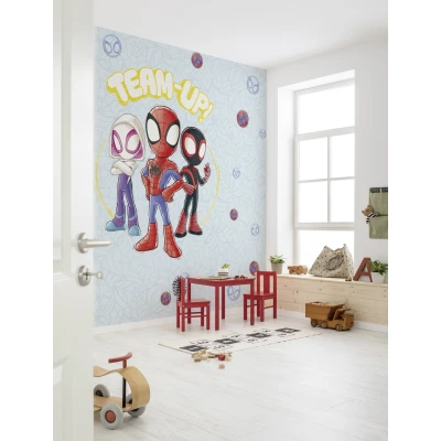 Abbildung von Komar Fototapete "Marvel Spidey and his Amazing Friends Team Up" Motiv bedruckt glatt