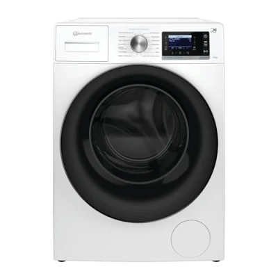 Abbildung von Bauknecht B6R 08E SILENCE DE Waschmaschine Frontlader/SupremeSilence/ 10kg/ EEK A 20%/ 1400UpM/ Direct Drive/VWS/LCD Display in deutsch/schwarze Screen Tür/Chromed Kopf/Steam 3.0