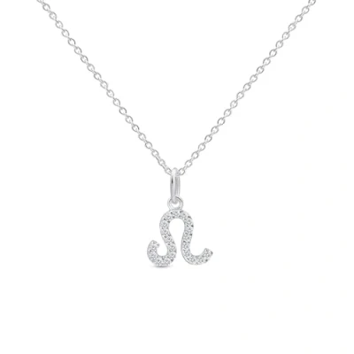 Abbildung von Amberta Damen Kette Sternzeichen mit Zirkonia aus 925 Sterlingsilber Halskette Silber Sternzeichen: Löwe
