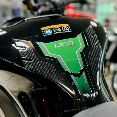 Abbildung von Harzbeschichtete 3D Aufkleber kompatibel mit KAWASAKI Ninja 1000 SX 2020 2022 (Tankschutz)…