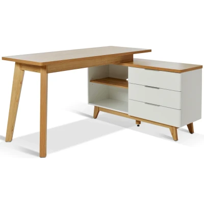 Abbildung von Jahnke Libre D 240 E KERNEICHE/WS Schreibtisch, Engineered Wood, Core Oak/White, One Size