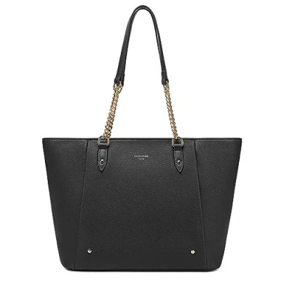 Abbildung von DAVID JONES Handtasche / Einkaufstasche für Damen große Einkaufstasche, A4, Arbeit, großes Fassungsvermögen, weiches PU Leder, Shopper mit langen Griffen, elegante Tote Bag, Schwarz , one size,