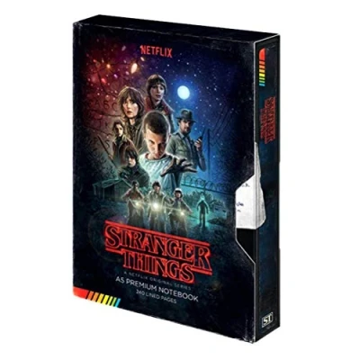 Abbildung von Stranger Things VHS Season One A5 Premium Notebook