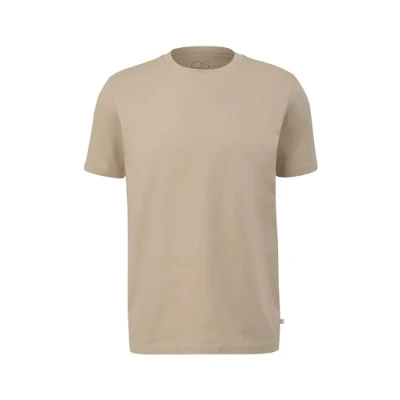 Abbildung von QS Weicher Tshirt basic, Herren, Größe: Small, Beige