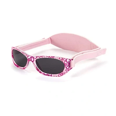 Abbildung von Kiddus Baby Sonnenbrille für Neugeborene, Jungen und Mädchen. Ab 0 Monate bis 2 Jahre. 100% Sonnenfilterschutz UV400 Verstellbarer weicher Riemen. BPA frei. Mit Verschiedenen Mustern