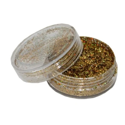 Abbildung von Eulenspiegel 906880 Glitter Gold Juwel (mittel), holographisch, 6g, Karneval, Halloween, Mottoparty